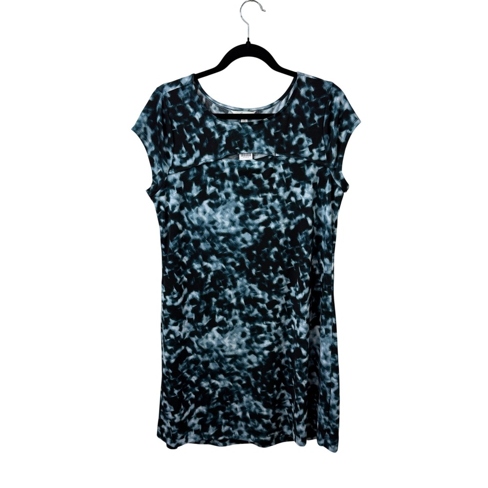 Soma Peekaboo Dress Hazy Texture Dark Harbor Blue Resort Coastal Chic Medium